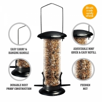 Hranitor pentru pasari, 22 x 6.5 cm, transparent/negru, My Garden 1265